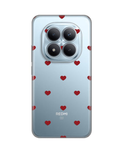 Maska za Xiaomi Redmi Note 15 Pro Plus 5G Red Hearts Silikonska Print