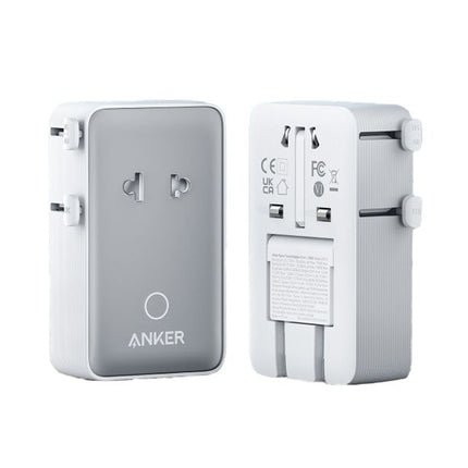 ANKER Nano 20W putni zidni punjač 5-portova (2x USB-A, 2x USB-C, utičnica EU na US, UK, AU i EU), bela
