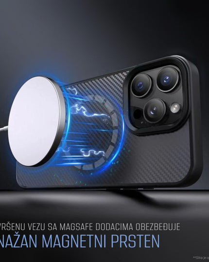 Maska za iPhone 17 Pro 6.3 siva Magsafe Kevlar