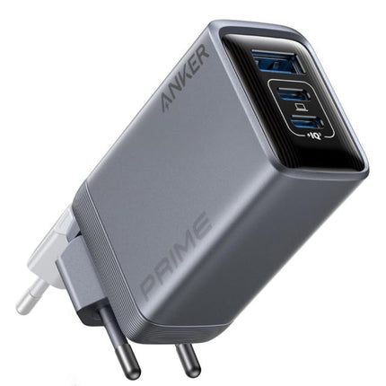 ANKER Prime 100W GaN zidni brzi punjač, 3-porta (2x USB-C i 1x USB-A) srebrni crna