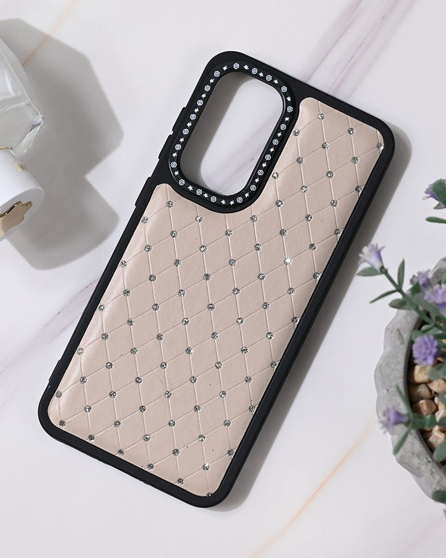 Maska za Samsung A566B Galaxy A56 5G crno krem Bling
