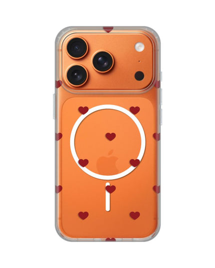 Maska za iPhone 17 Pro 6.3 Red Hearts Print Magsafe