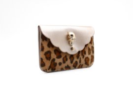 Torbica Lady bag skull leopard srebrna