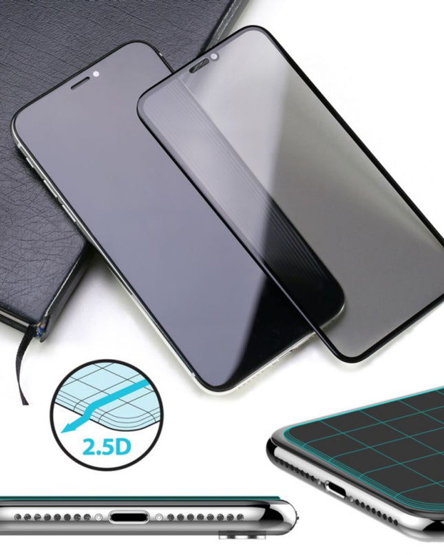 Zastitno staklo Tempered Glass Privacy 2.5D full glue za iPhone XR crni