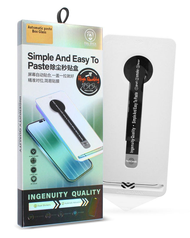 Zastitno Staklo Tempered glass 2.5D Automatic paste box za iPhone 12/12 Pro 6.1 crni