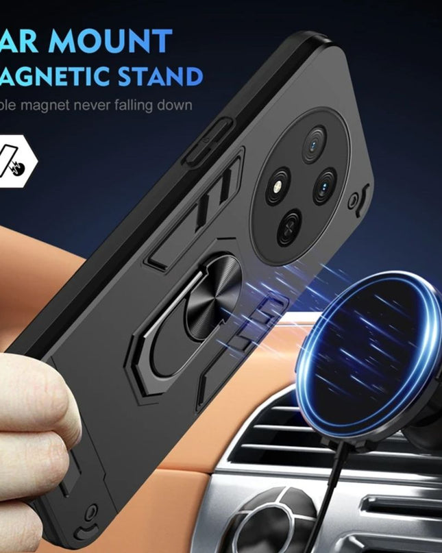 Maska za Honor Magic 7 Lite tamno siva Hard Ring