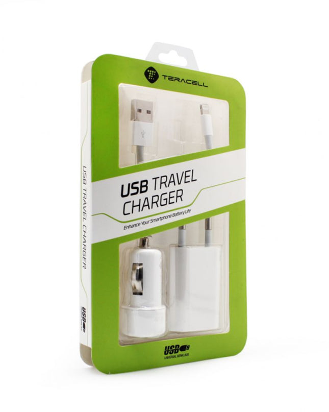 Kucni punjac Teracell za iPhone lightning 3u1 5V 1A beli