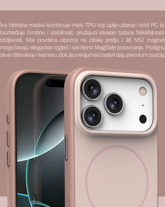 Maska za iPhone 17 Pro Max 6.9 crna Magsafe Matte Line