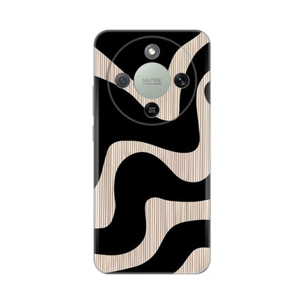 Maska za Honor Magic 8 Lite Black Flow Silikonska Print Skin