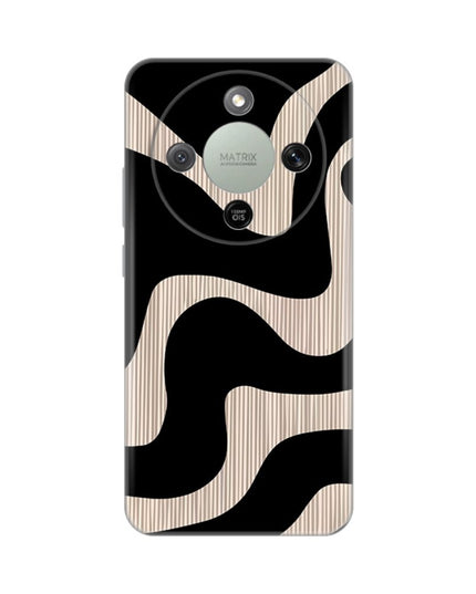 Maska za Honor Magic 8 Lite Black Flow Silikonska Print Skin