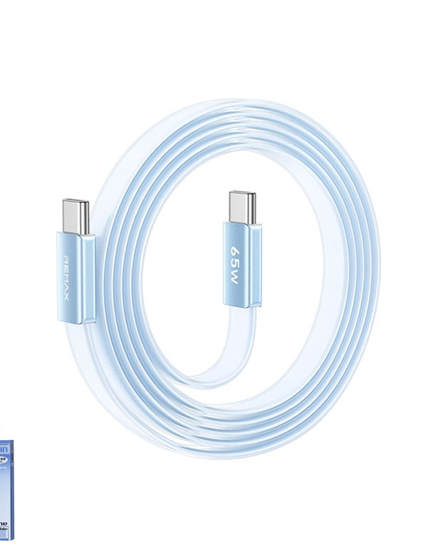 Data kabl REMAX Ultimate Series CB35 65W Ultra-Thin Fast Charging Type C na Type C 1.2m plavi
