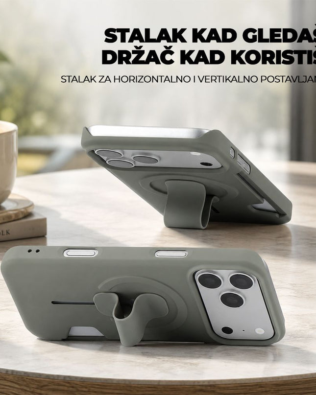 Maska za iPhone 17 6.3 zelena Magsafe GripCard