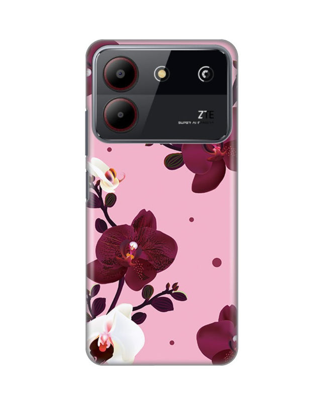 Maska za ZTE Blade A54 Pink Orchid Silikonska Print Skin