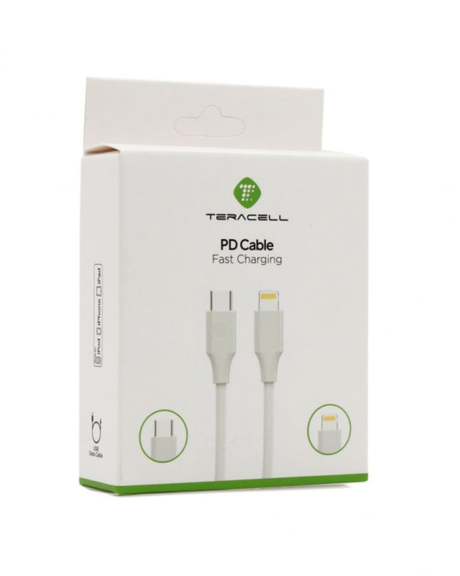 Data kabl Teracell Plus 27W PD Type C za iPhone 11/12/13 lightning beli 2m