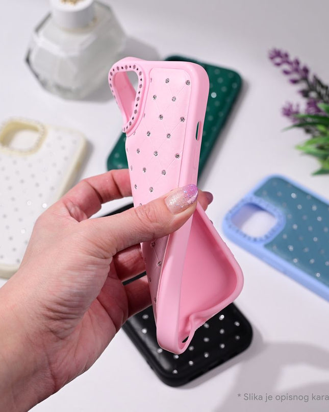 Maska za Samsung A165B Galaxy A16 5G belo roze Bling