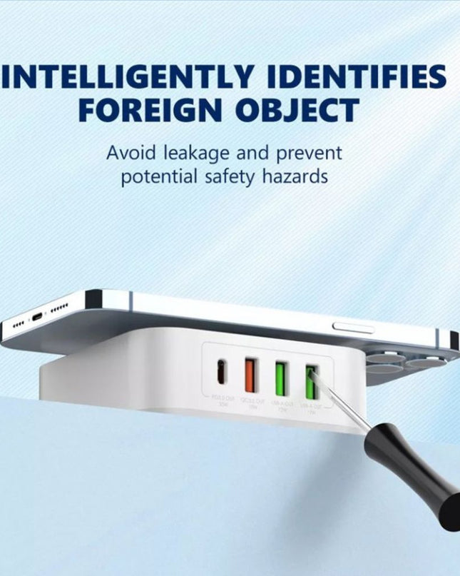 Kucni punjac LDNIO AW004 32W Desktop Wireless Quick Charge 3.0 + PD 30W beli