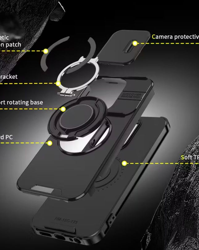 Maska za Xiaomi Redmi 15C 4G EU 173mm plava CamShield Ring stand