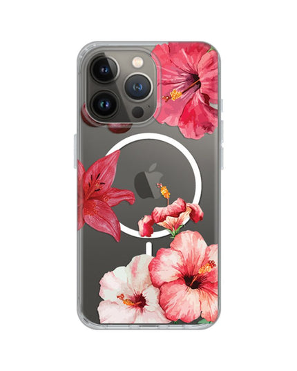 Maska za iPhone 13 Pro 6.1 Hibiscus Print Magsafe