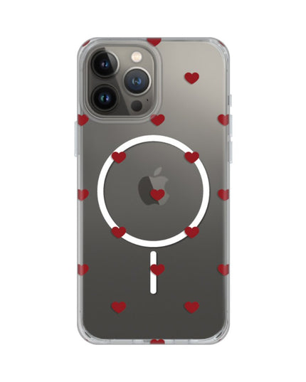Maska za iPhone 13 Pro Max 6.7 Red Hearts Print Magsafe