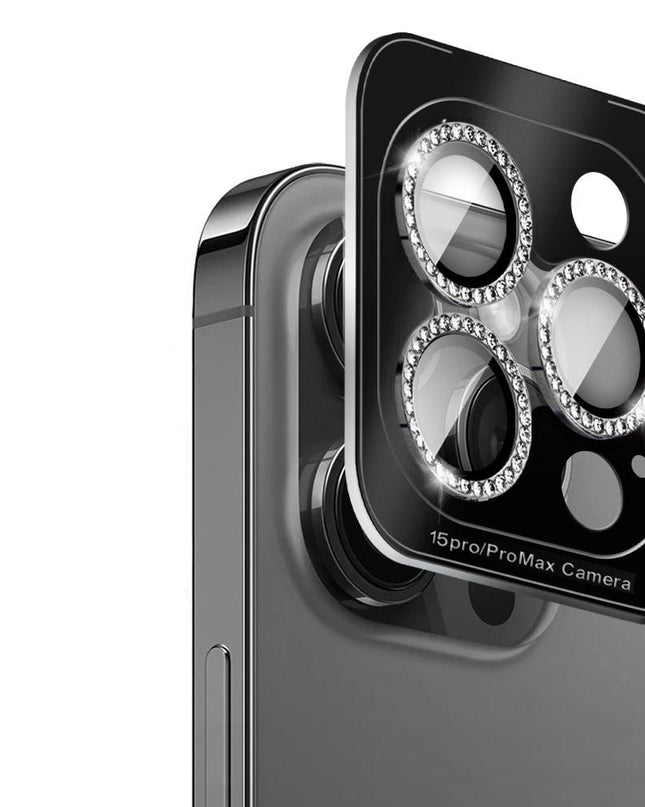 Zastita za kameru Diamond za iPhone 15 Pro Max 6.7 crna