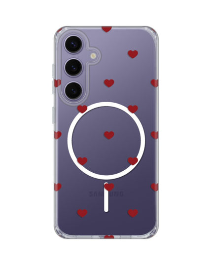 Maska za Samsung S921B Galaxy S24 Red Hearts Print Magsafe