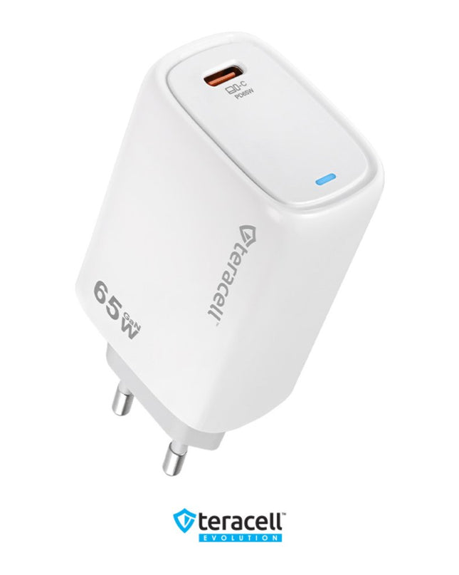 Kucni punjac Teracell Evolution TC-20, GAN, PD Fast charging 65W beli CE