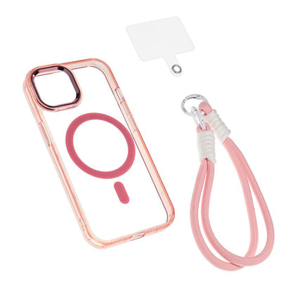 Maska za iPhone 15 6.1 roze Magsafe Loop