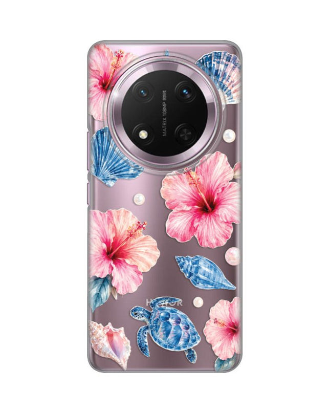Maska za Honor Magic 7 Lite Hibiscus Sea Silikonska Print Skin