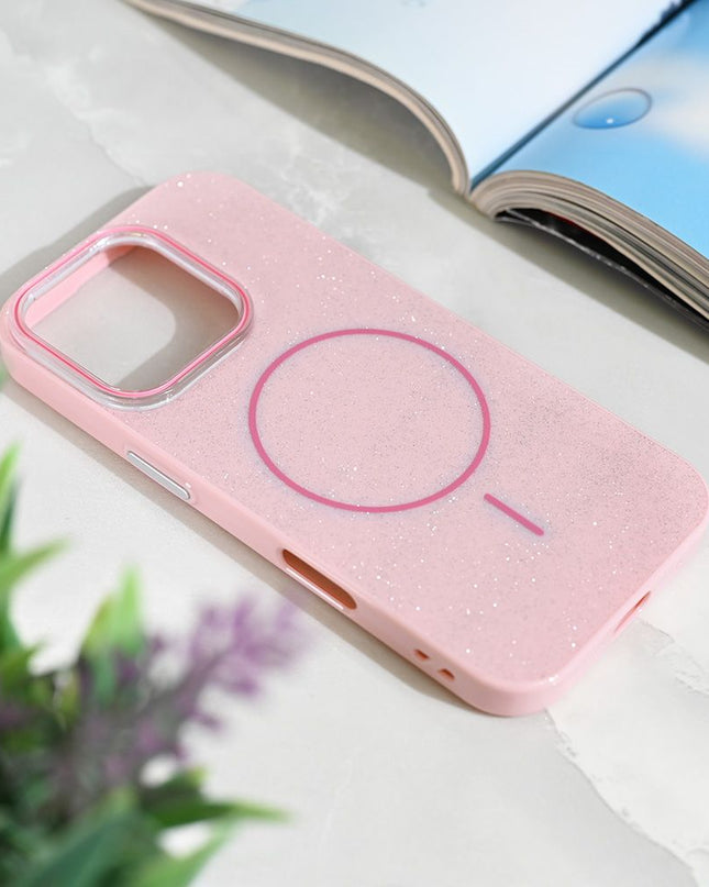 Maska Magsafe Sparkle Dust za iPhone 16 Pro 6.3 roze