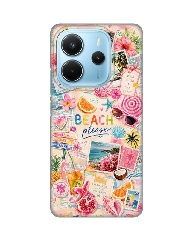 Maska za Xiaomi Redmi Note 14 4G (SRB) Beach Please Silikonska Print Skin