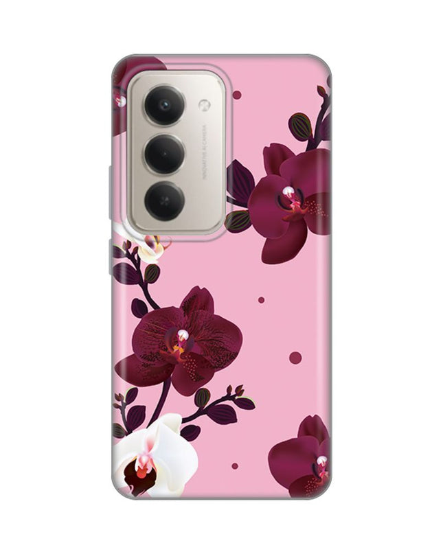Maska za Xiaomi Redmi 15 4G Pink Orchid Silikonska Print Skin