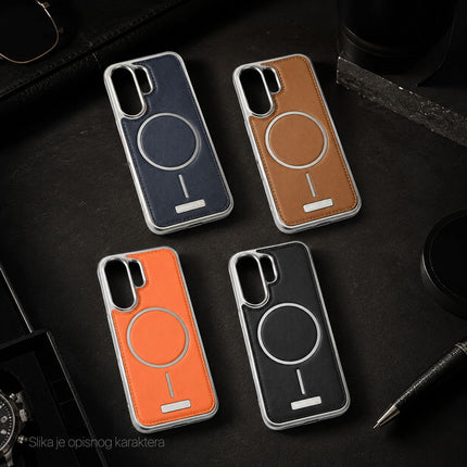 Maska za iPhone 17 Pro Max 6.9 tamno plava Magsafe Urban Leather