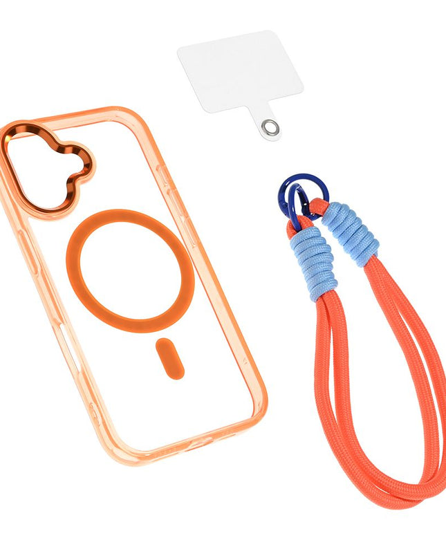 Maska za iPhone 16 6.1 narandzasta Magsafe Loop
