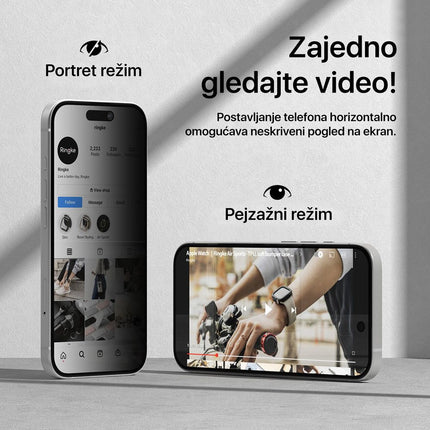 Zastitno staklo Tempered Glass Privacy Teracell Titan 2.5D za iPhone 17 Air 6.6 crni