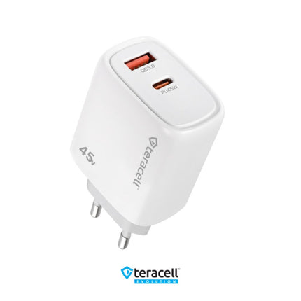 Kucni punjac Teracell Evolution TC-19, GAN, QC, PD Fast charging 45W beli CE