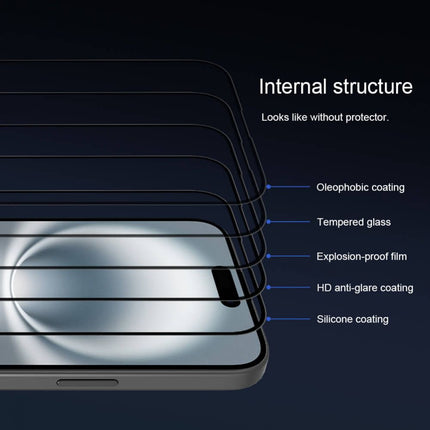 Zastitno staklo Tempered glass Nillkin 3D CP+Max za iPhone 16 Pro Max 6.9 crni