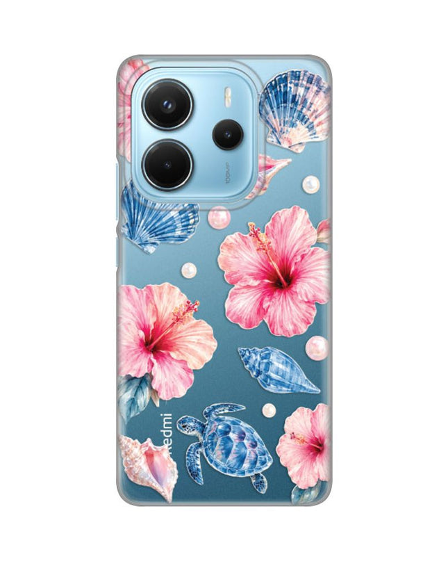 Maska za Xiaomi Redmi Note 14 4G (SRB) Hibiscus Sea Silikonska Print Skin