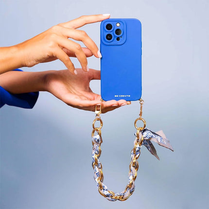 Maska za Iphone 14 Pro Max 6.7 plava CASE&ME sa maramom