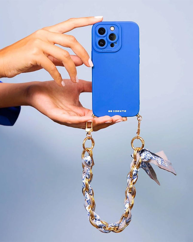 Maska za Iphone 14 Pro Max 6.7 plava CASE&ME sa maramom