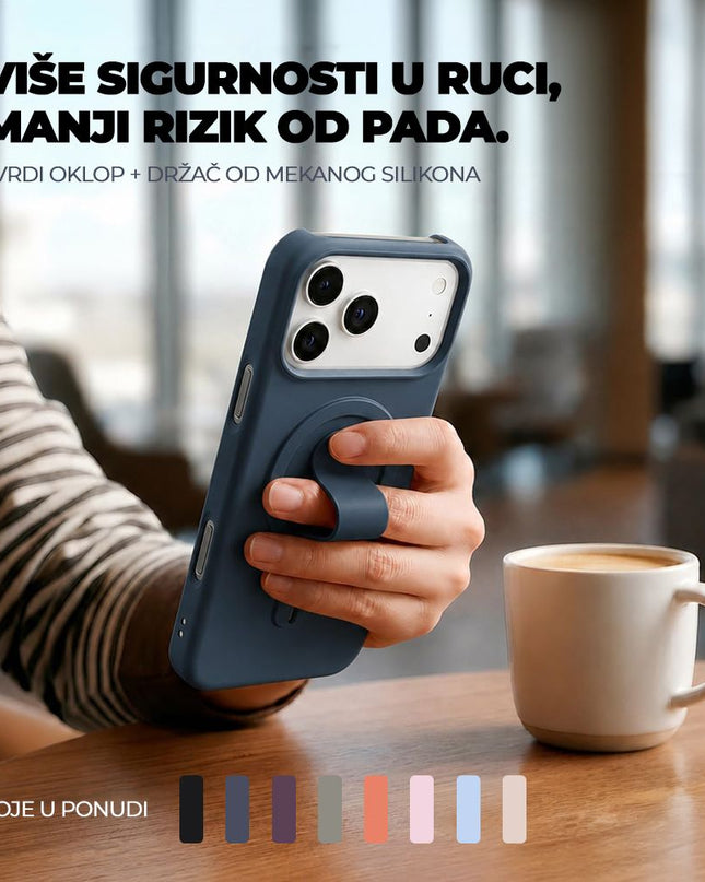 Maska za iPhone 17 6.3 crna Magsafe GripCard