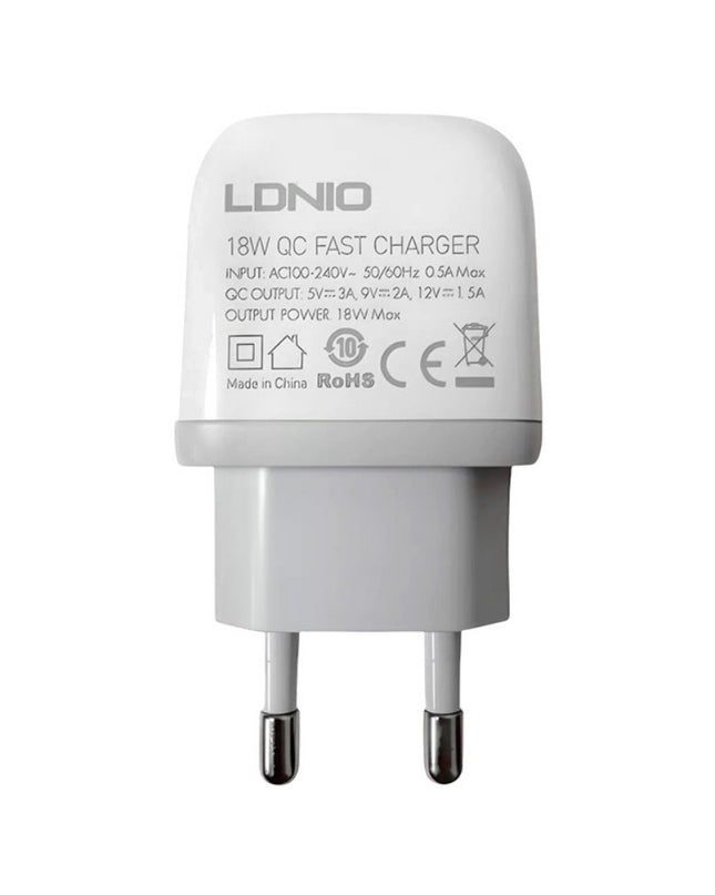 Kucni punjac LDNIO A1209Q QC3.0, 18W sa micro USB kablom beli