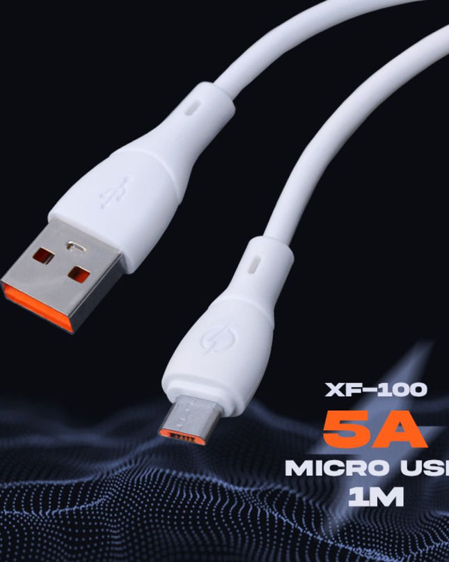 Data kabl micro USB XF-100 5A 1m beli