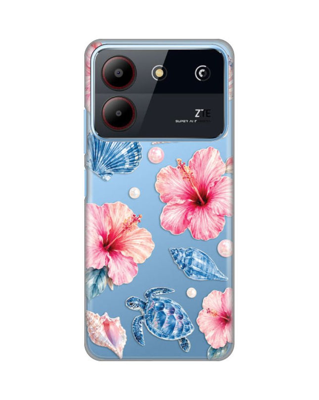 Maska za ZTE Blade A54 Hibiscus Sea Silikonska Print Skin