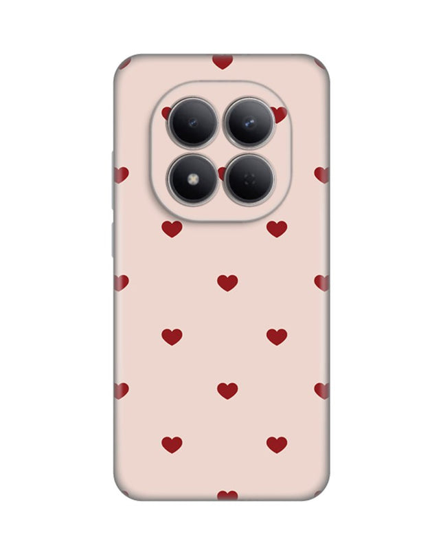 Maska za Xiaomi Redmi Note 15 Pro 5G Beige Hearts Silikonska Print