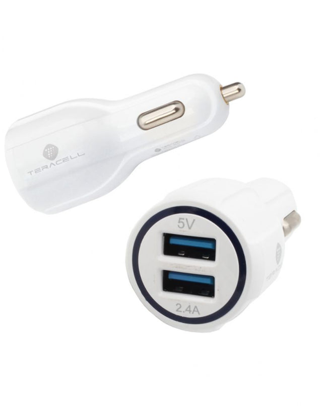 Auto punjac Teracell Ultra DC01 2.4A sa micro USB kablom beli