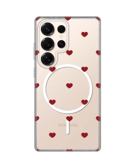 Maska za Samsung S928B Galaxy S24 Ultra Red Hearts Print Magsafe