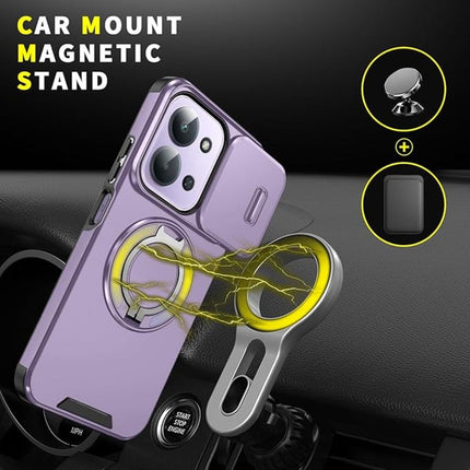 Maska za Xiaomi Redmi 15C 4G EU 173mm ljubicasta CamShield Ring stand