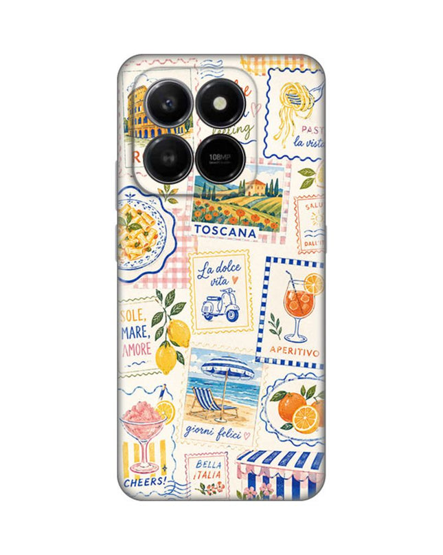 Maska za Honor X7d 4G/400 Smart 5G Toscana Collage Silikonska Print