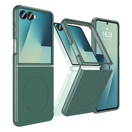 Maska za Samsung F751B Galaxy Z Flip 7 tamno zelena Magsafe Elegant Fold