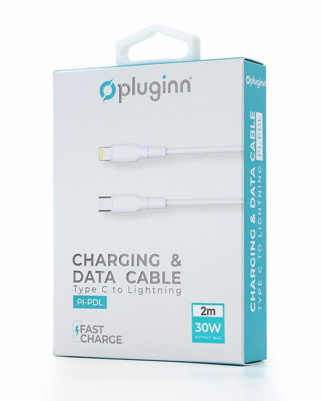 Data Kabl Pluginn PI-PDL 30W Type C na Lightning beli 2m